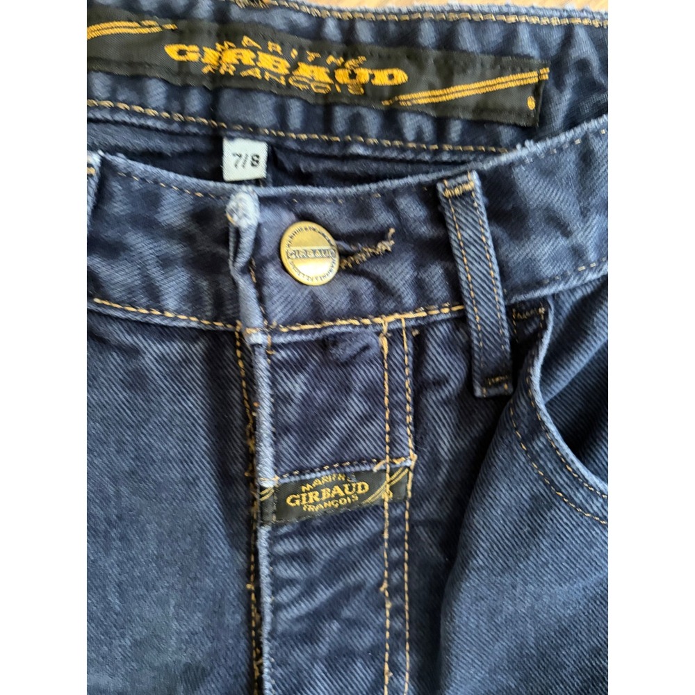 Marithe Francois Girbaud Vintage High Waisted Tapered Leg Jeans Indigo Blue 7/8 - Picture 3 of 8